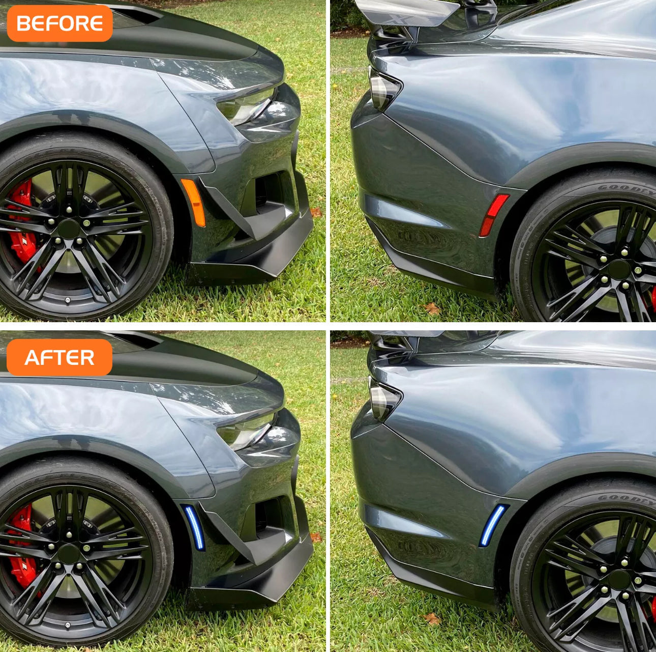 CAMARO 16-24 FRONT/REAR SMOKED LED SIDE MARKERS