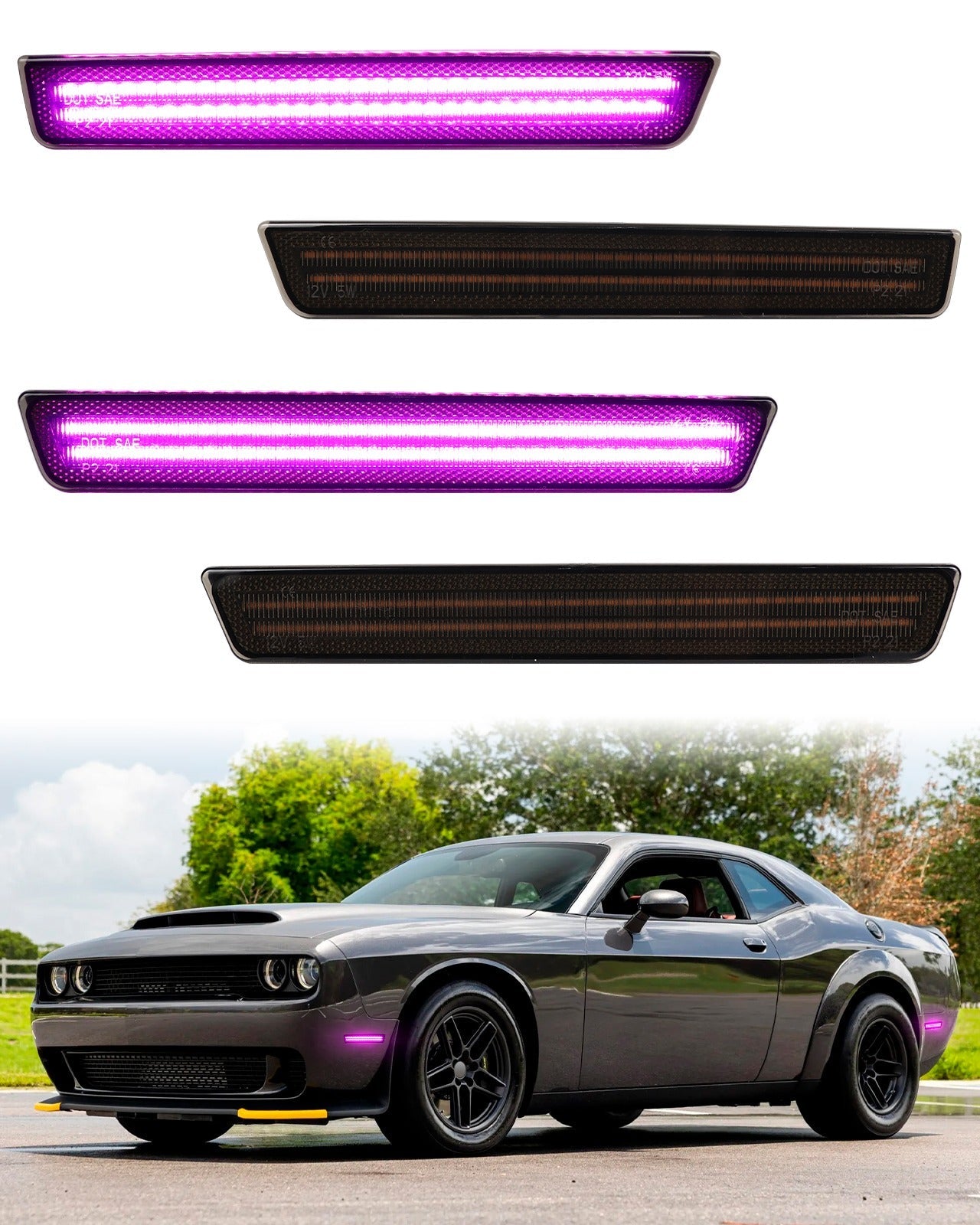 CHALLENGER 15-23 FRONT/REAR SMOKED LED SIDE MARKERS