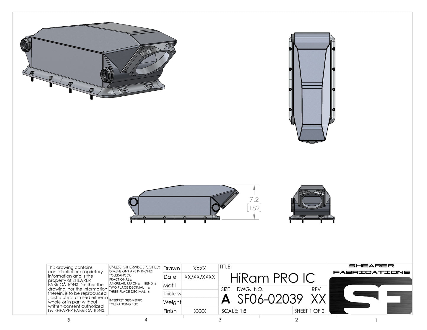 Pro/Series HiRam Intercooler, 2300hp