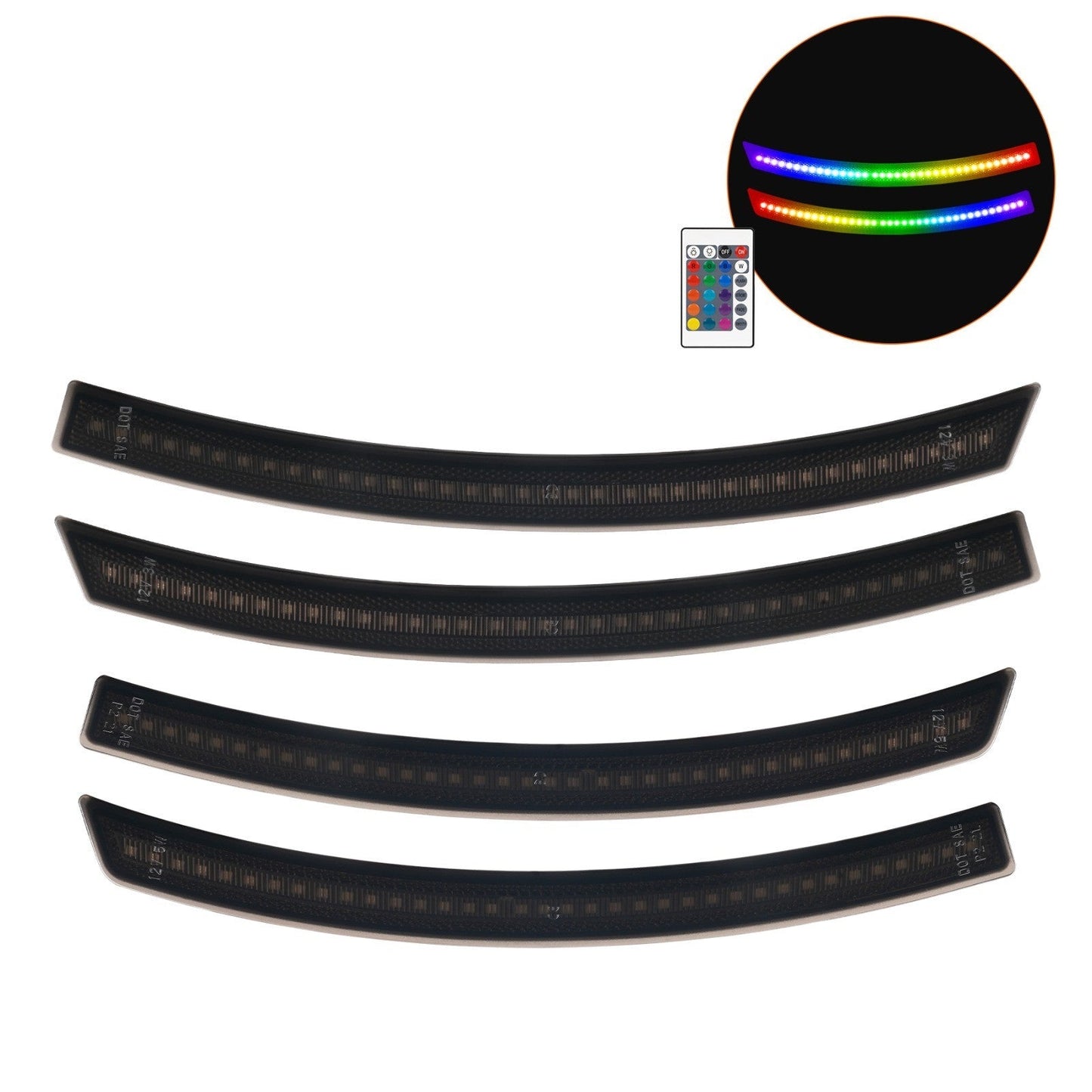 CORVETTE 14-19 FRONT/REAR RGB DYNAMIC LED SIDE MARKERS w/ REMOTE